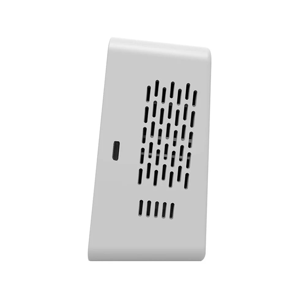 Tuya Wifi Intelligent Air Quality Detector Pm2.5 Co2 Tvoc Hcho Temperature Humidity 6 In 1 Detector Time Date Week Display Mobilephone App Remotes Viewing 2 Sizeets Alarm Clock Home Indoor Desk