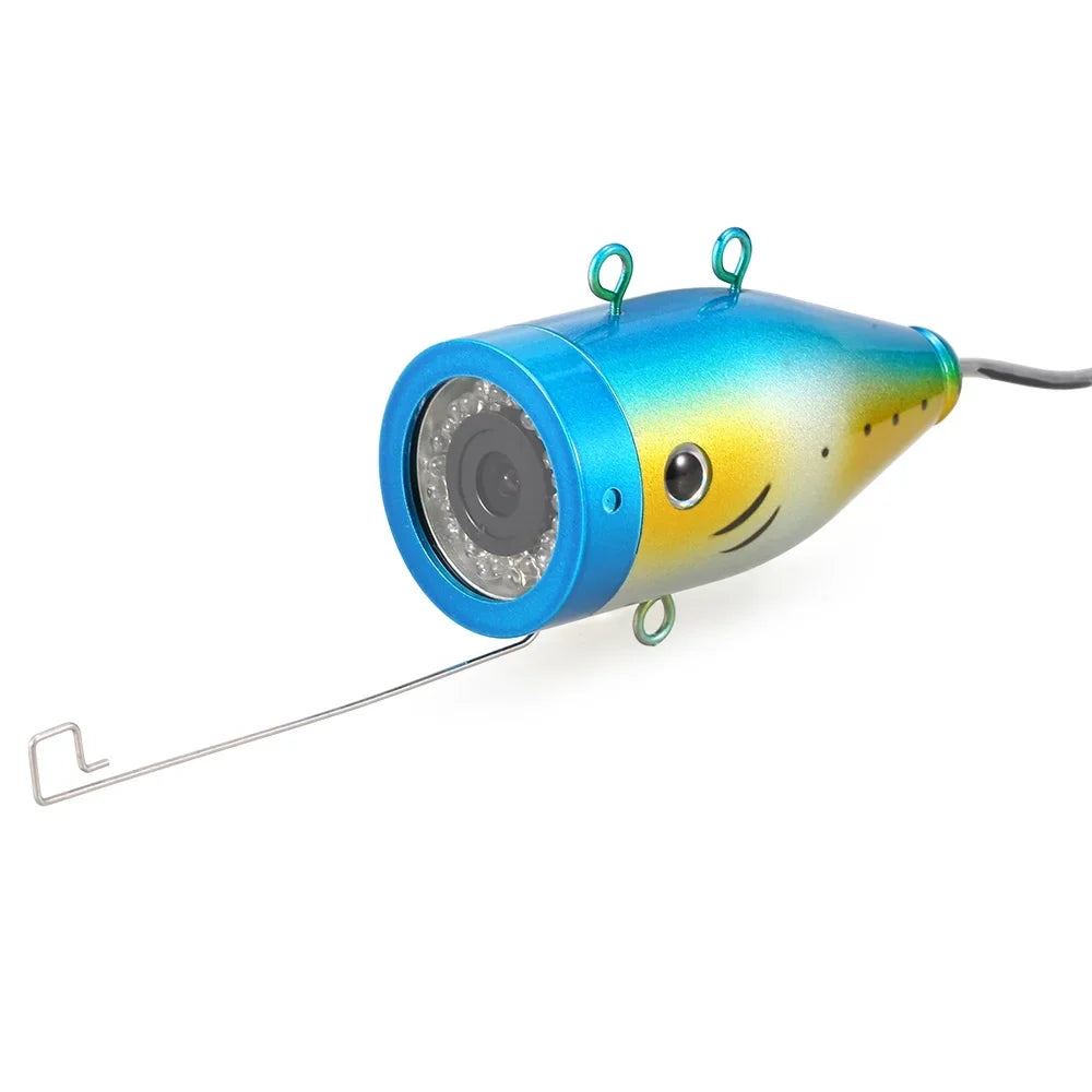 Tomshoo 1200TVL Underwater Fishing 24 LEDs Night Vision Waterproof Fish Sizehape Boat Ice Fishing Accessories with 15m30m50m Cable