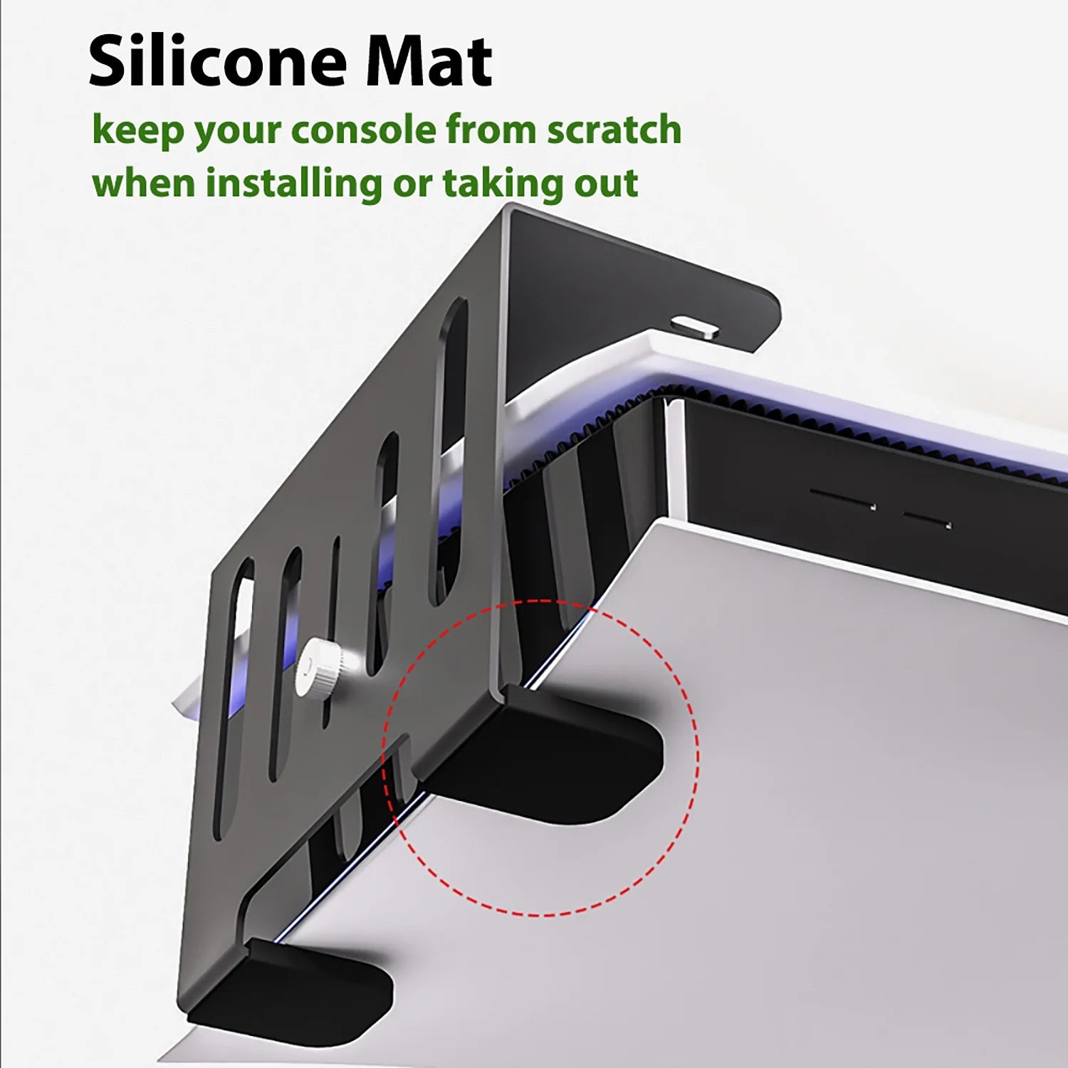 Liboer Under Desk Holder for PSize5 Console, Sizetrong Metal Material, Sizeave Sizepace Mounting, Black