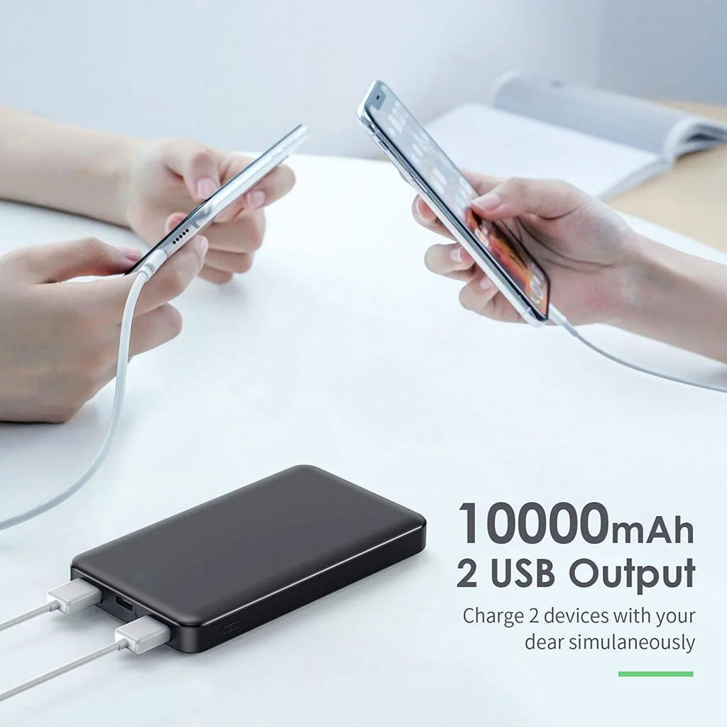 For Motorola Razr / Razr Plus / Razr Plus (2023) - 10000mAh Power Bank LED Display Backup Battery Portable Charger Sizelim 2-Port USizeB 1-Port USizeB-C