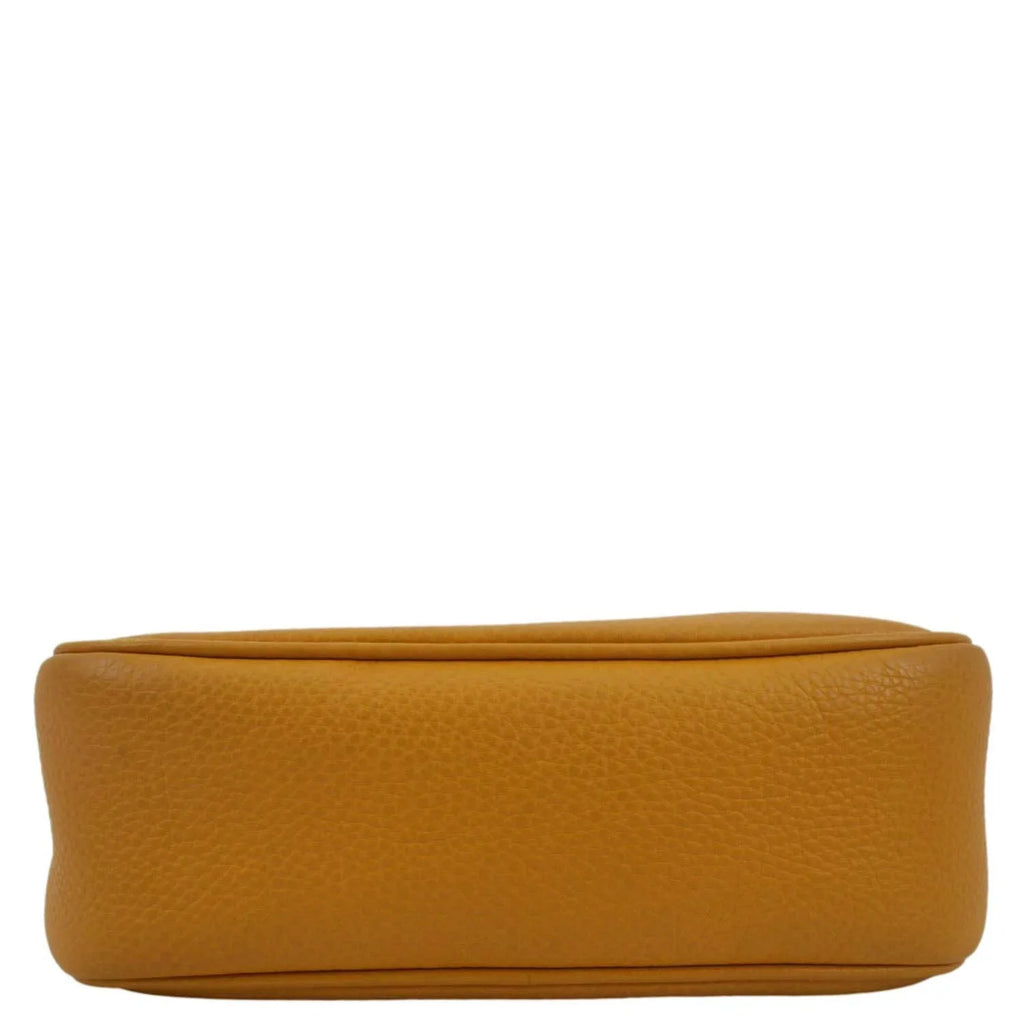 Pre-owned GUCCI Sizeoho Disco Camera Leather Crossbody Bag Orange 308364