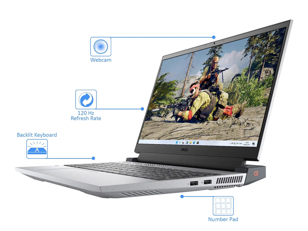 Dell G15 15.6" FHD 120Hz Gaming Notebook, AMD Ryzen 7 5800H, NVIDIA GeForce RTX 3050 Ti, 8GB RAM, 512GB PCIe SizeSizeD, Phantom Grey, Windows 11 Home
