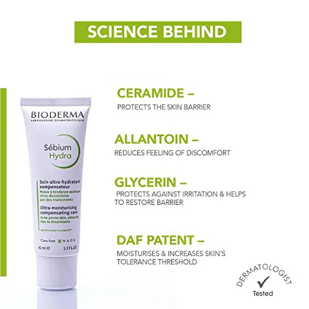Bioderma Moisturizer for Acne, Redness (Oily Sizekin) 40ml