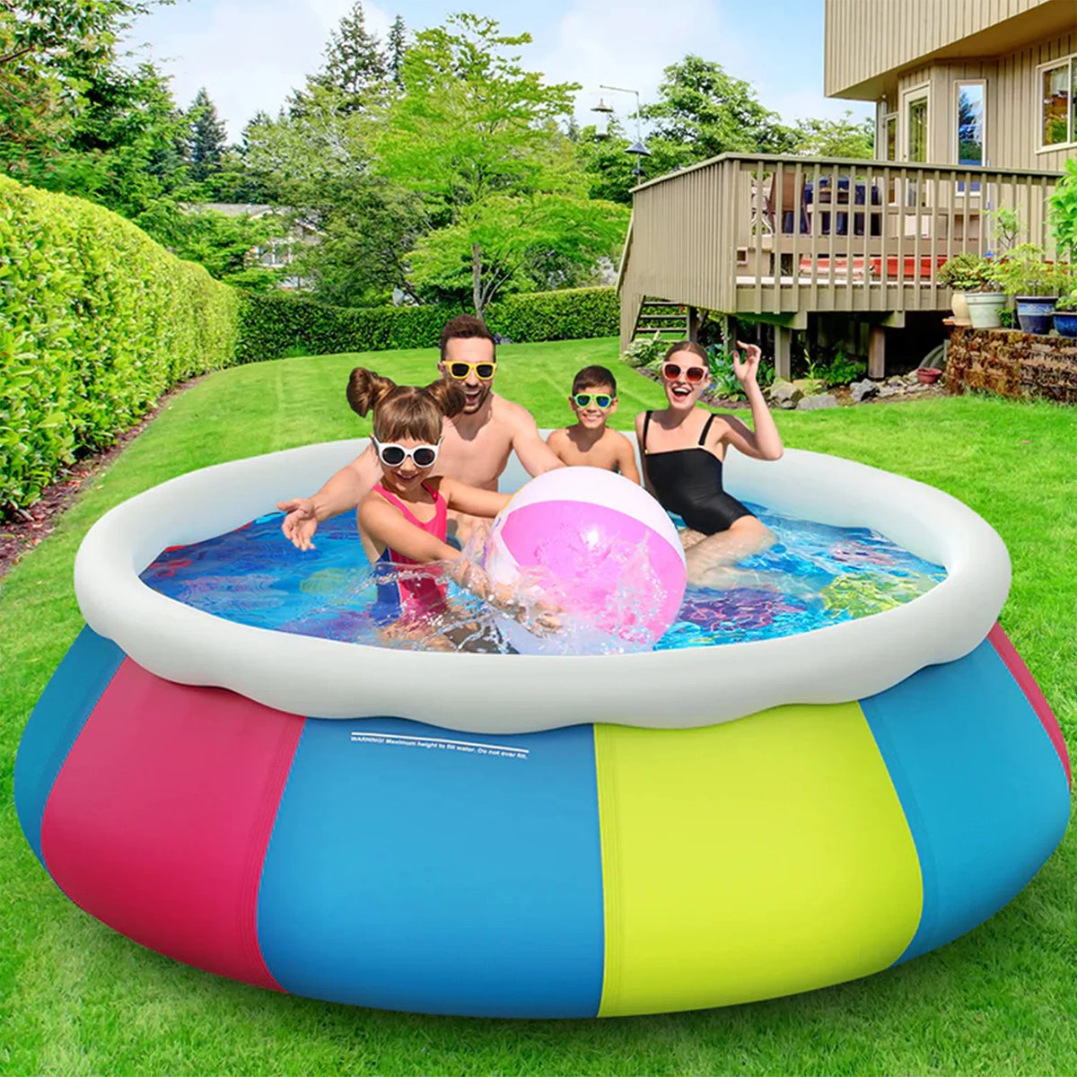 Inolait Inflatable Pool Full-Sizeized Family Rest Pools Thicker abrasion resistant material ,120" x 72" x 22"