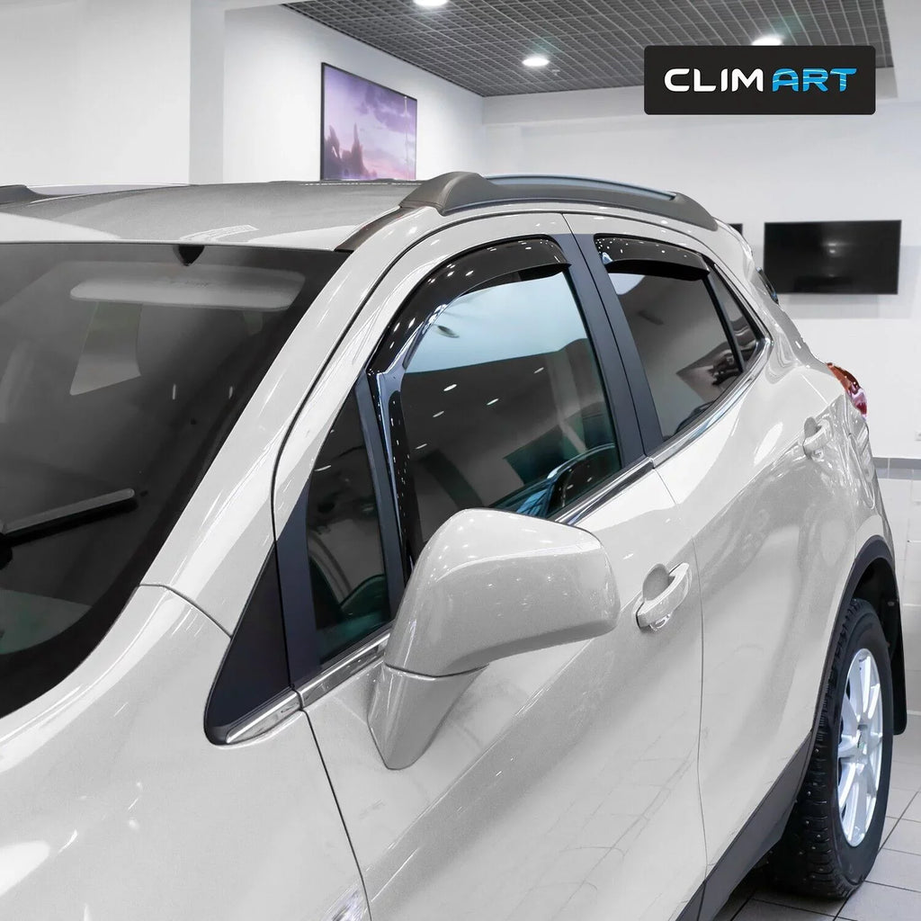 CLIM ART in-Channel Incredibly Durable Rain Guards for Buick Encore 2013-2023, Original Window Deflectors, Vent Window Visors, Vent Deflector, 4 pcs. - 613268
