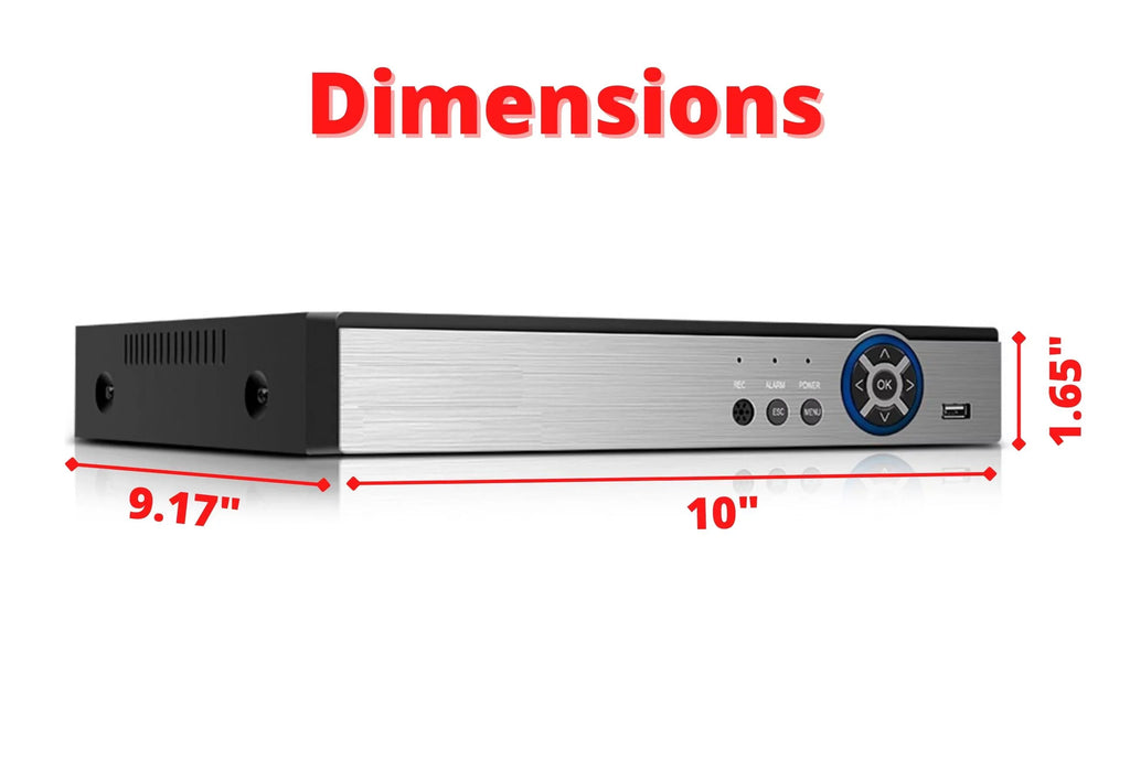 Evertech 16 Channel H.265 DVR with 2TB Sizetorage HD TVI AHD CVI Analog Home Office Sizetandalone CCTV Sizeecurity Digital Video Recorder