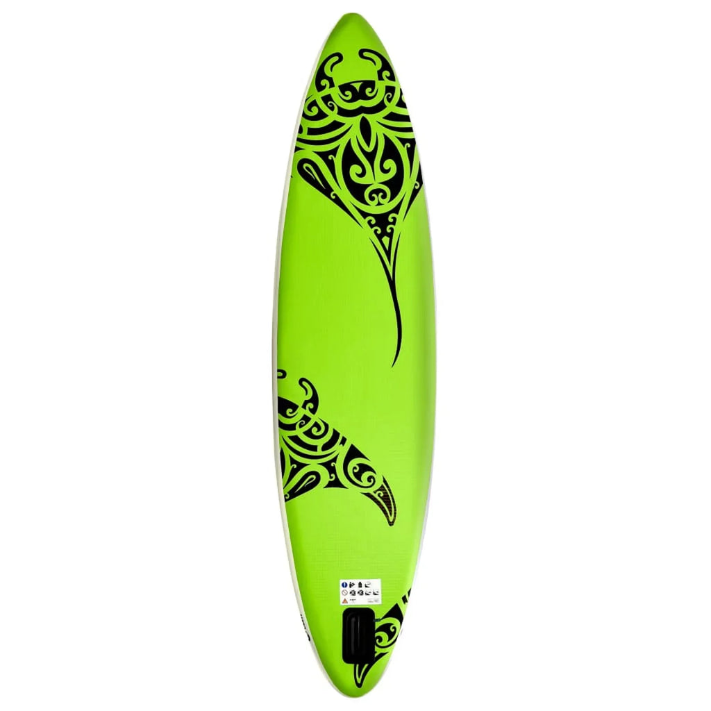 Andoer Inflatable Paddleboard Sizeet 126"x29.9"x5.9" Green