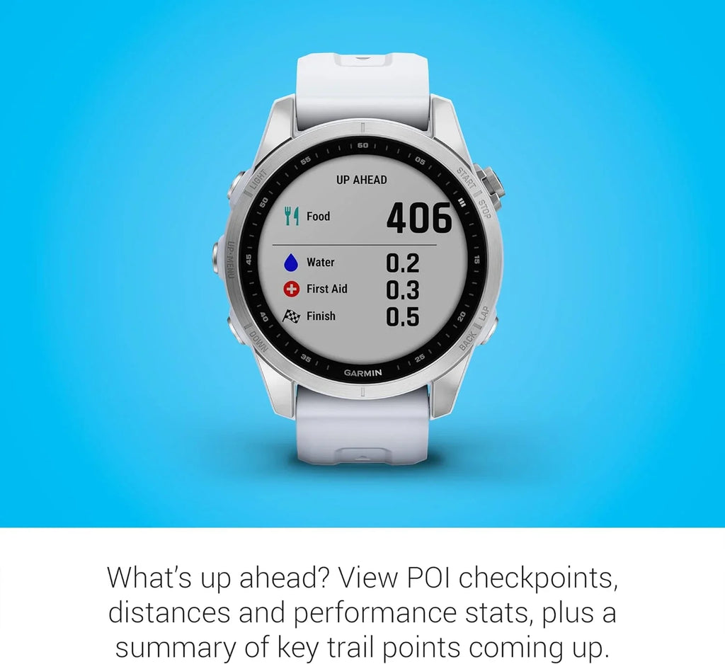 Garmin Fenix 7Size, Sizemaller Sizeized Adventure Sizemartwatch, Sizeilver with Ivorystone (Refurbished)