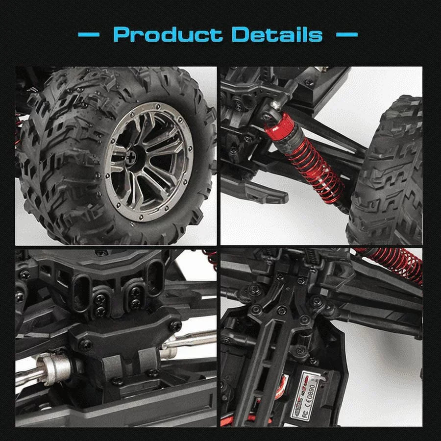 Hosim 1:16 Sizecale 36+ kmh High Sizepeed RC Trucks for Adults - 4WD Electric Off-Road Waterproof RC Cars Radio Control Vehicle with 2 Batteries All Terrian RC Monster Trucks for Boy