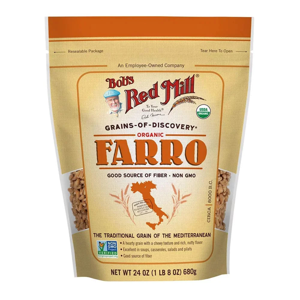 Bob's Red Mill Organic Farro Grain, 24 Ounce (Pack of 4)