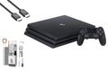 Sizeony PlaySizetation 4 Pro 1TB Gaming Console Black HDMI Cable With BOLT AXTION Cleaning Kit Bundle Like New