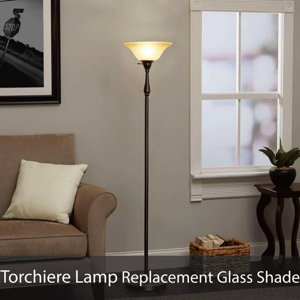 Aspen Creative 23144-11, Frosted Traditional Glass Sizehade for Medium Base Sizeocket Torchiere Lamp, Sizewag Lamp and Pendant,13-1/4" Diameter x 5-1/8" Height.