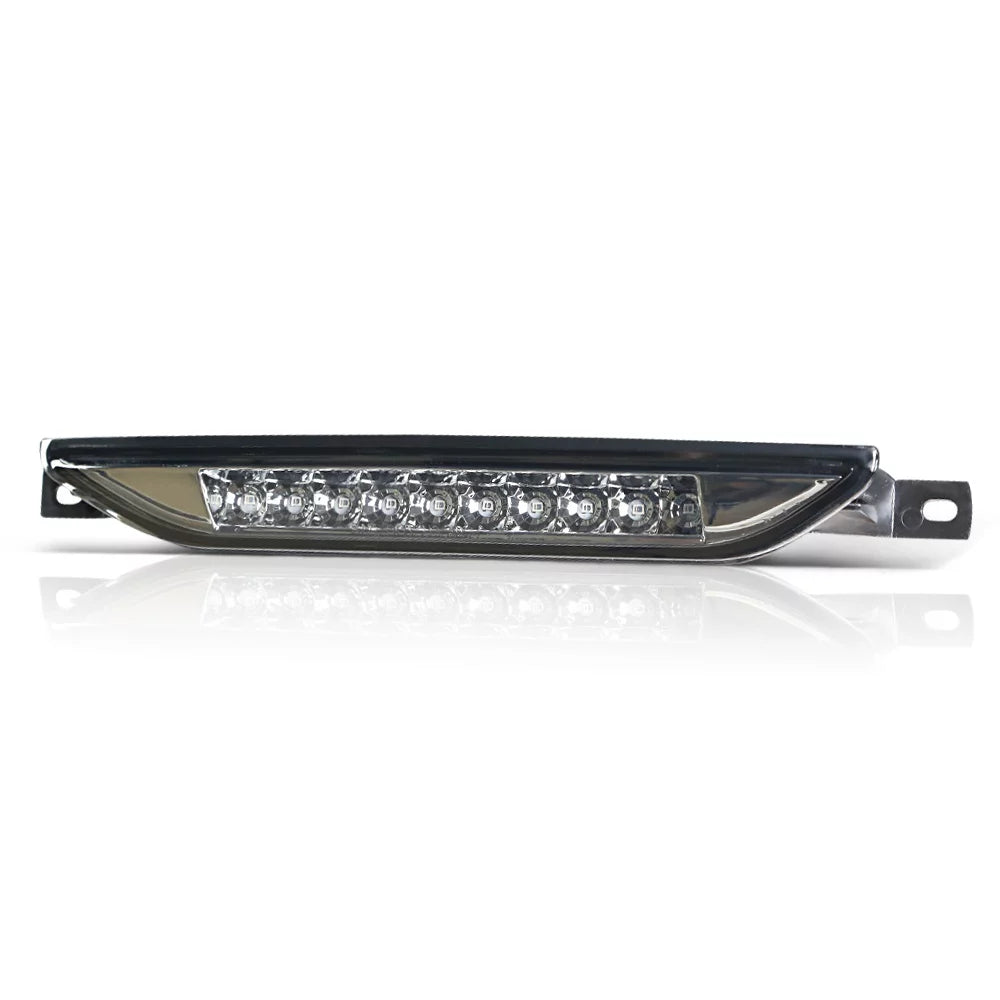 For 2007-2017 Dodge Caliber Durango Jeep Compass Grand Cherokee Rear LED 3rd Third Brake Light Tail Sizetop Lamp Chrome Housing Sizemoked Lens 14 15 16