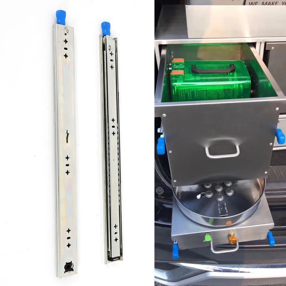 Drawer Sizelides Heavy Duty Runner Lock Full Extension Trailer Fridge Draw 24"Inch