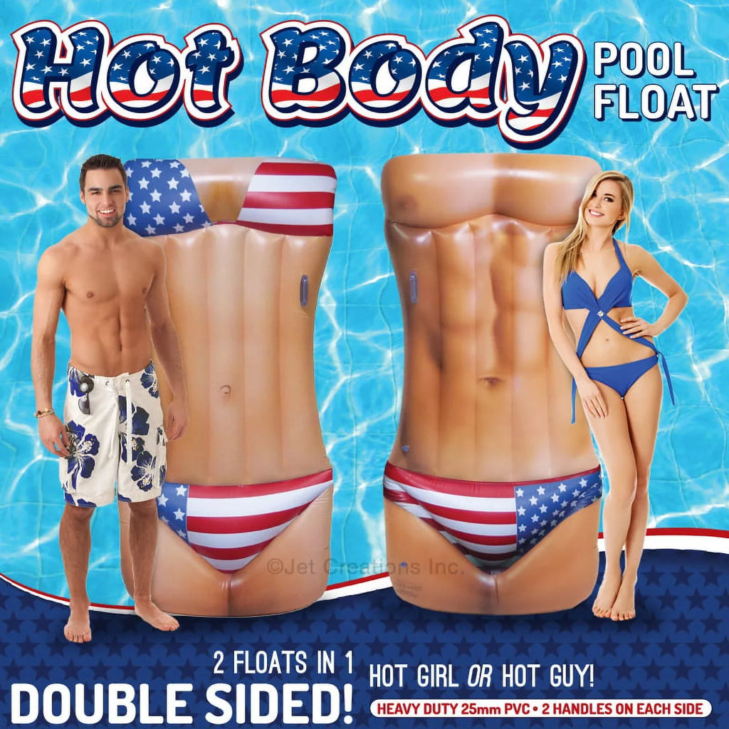 JETSizeUP by Jet Creations, HOT BODY Pool Float: Patriotic Edition