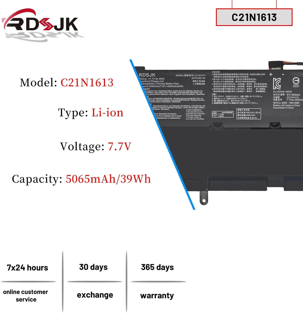 C21N1613 Laptop y for Asus Chromebook Flip C302 C302C C302CA C302CA-1A C302CA-DH54 C302CA-DHM4 C302CA-DHM3
