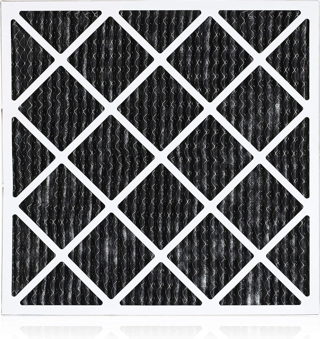Filterbuy 12x12x1 MERV 8 Odor Eliminator Pleated HVAC AC Furnace Air Filters with Activated Carbon (3-Pack)