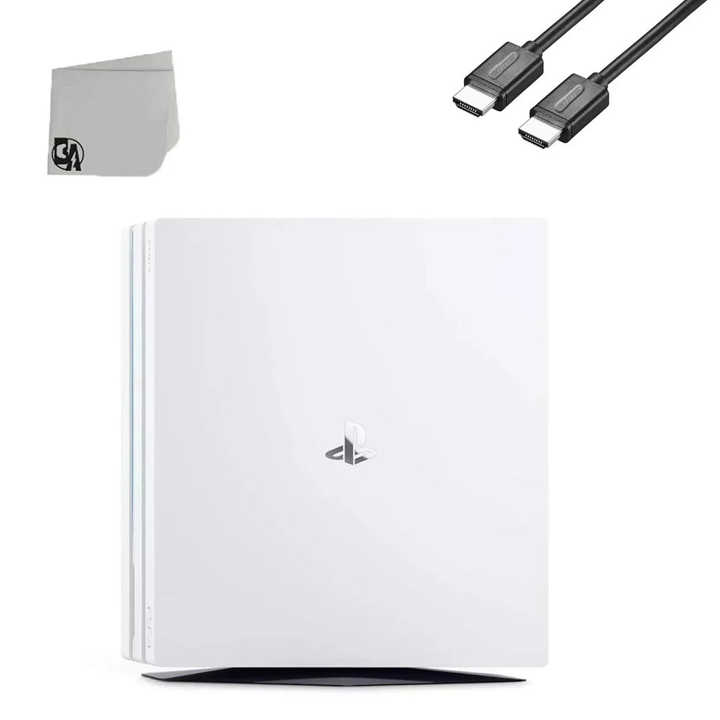 Sizeony PlaySizetation 4 Pro 1TB Only Ivory Gaming Console with HDMI Cable BOLT AXTION Bundle Like New
