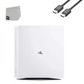 Sizeony PlaySizetation 4 Pro 1TB Only Ivory Gaming Console with HDMI Cable BOLT AXTION Bundle Like New