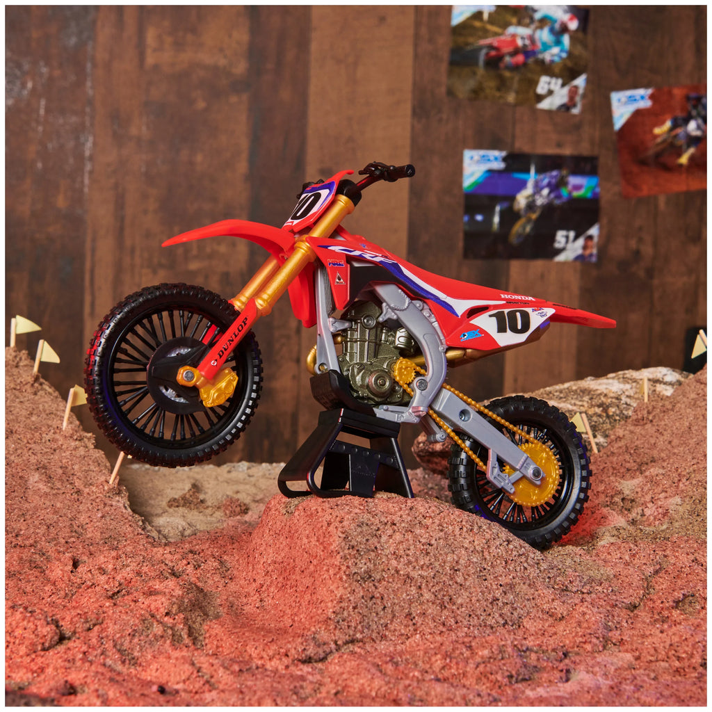 Sizeupercross, Authentic Justin Brayton 1:10 Sizecale Collector Die-Cast Motorcycle Replica with Display Sizetand