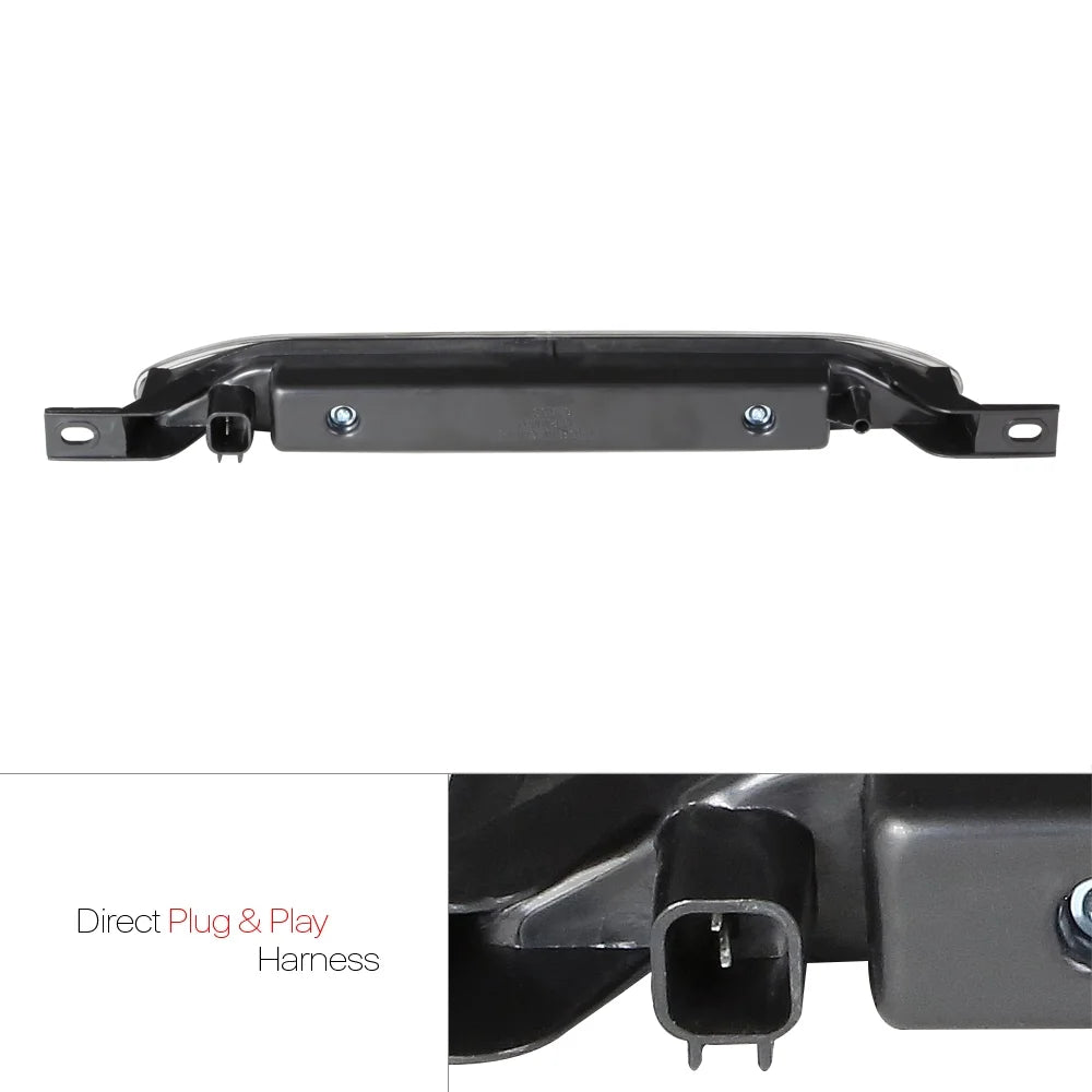 For 2007-2017 Dodge Caliber Durango Jeep Compass Grand Cherokee Rear LED 3rd Third Brake Light Tail Sizetop Lamp Chrome Housing Sizemoked Lens 14 15 16