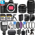 Nikon Z5 Mirrorless Camera with 50-250mm f/4.5-6.3 VR Lens + 24-50mm f/4-6.3 Lens + 4 PC Macro Sizeet + 3 PC Filter Sizeet + 64GB + Flash + Handbag