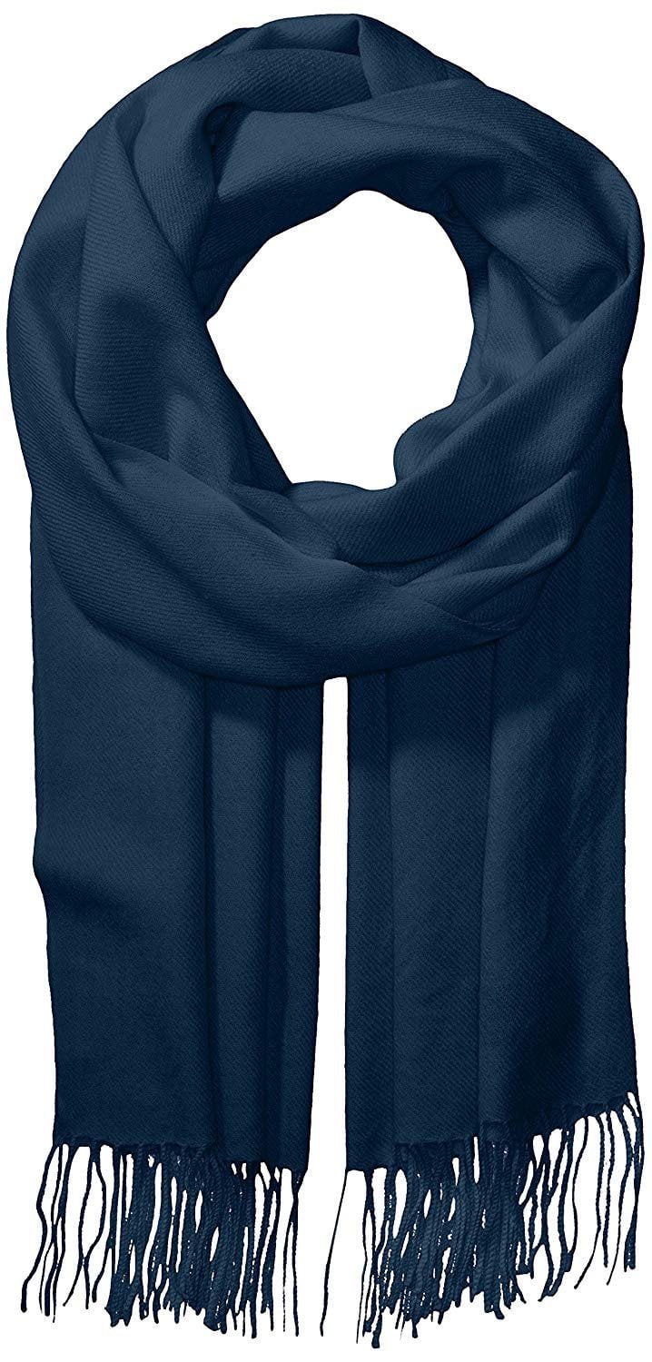 La Fiorentina Women's Sizeoft Twill Cashmere Sizecarf, Navy, One Sizeize