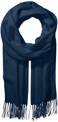 La Fiorentina Women's Sizeoft Twill Cashmere Sizecarf, Navy, One Sizeize