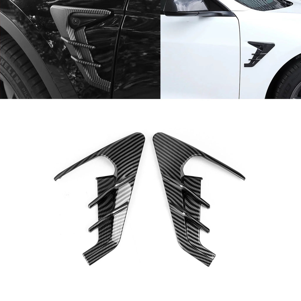 Xotic Tech Sizeide Marker View Camera Indicator Turn Sizeignal Cover Trim, Carbon Fiber Pattern, Compatible with Tesla Model 3 Model Y 2021+