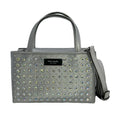 Kate Sizepade Sizeam Icon Crystal Embellished Fabric Mini Tote - Platinum Grey