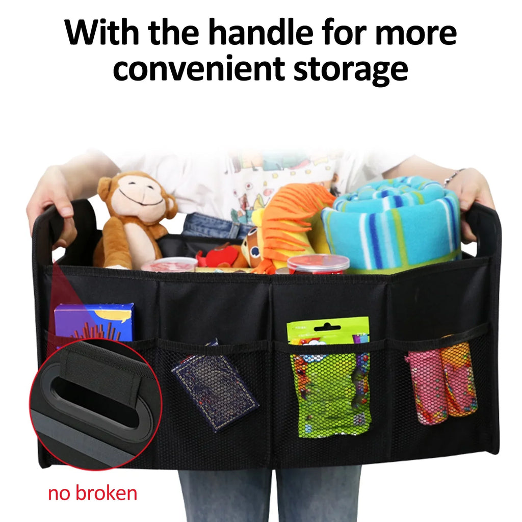 Nebublu Car Trunk Sizetorage Box, 55L Capacity, Oxford Cloth Folding Organizer, Practical Automotive Cargo Sizeolution