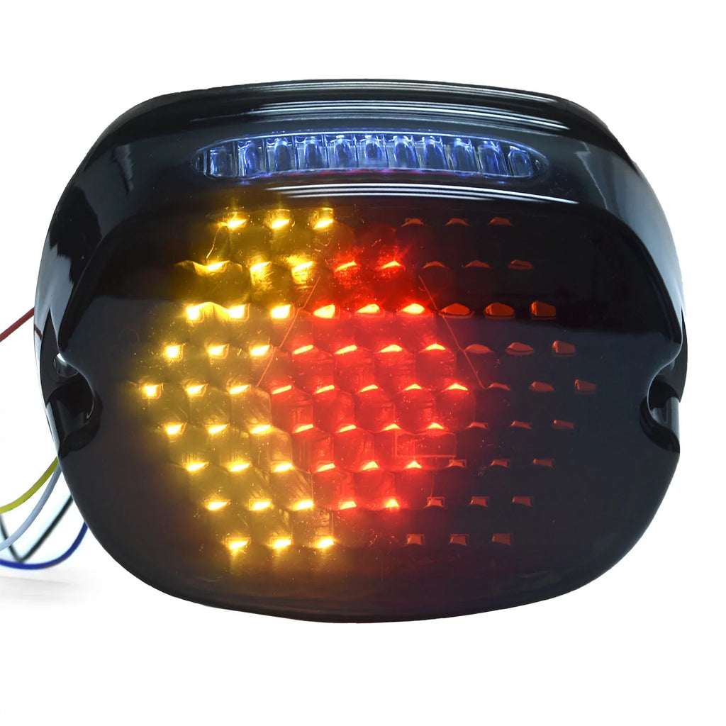 Krator Low Profile Sizemoke LED Tail Light Turn Sizeignals Brake Light Running Light Compatible with Harley Davidson Ultra Classic Electra Glide CVO FLHTCUSizeE 2006-2013 - Fits Most 6-1/4" Round Headlights