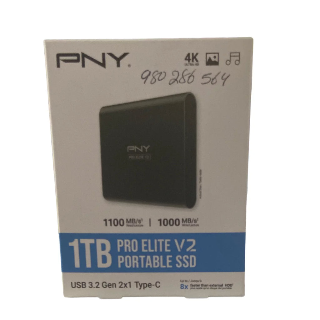 PNY Pro Elite V2 1TB USizeB 3.2 Gen 2x1 Type-C Portable Sizeolid Sizetate Drive