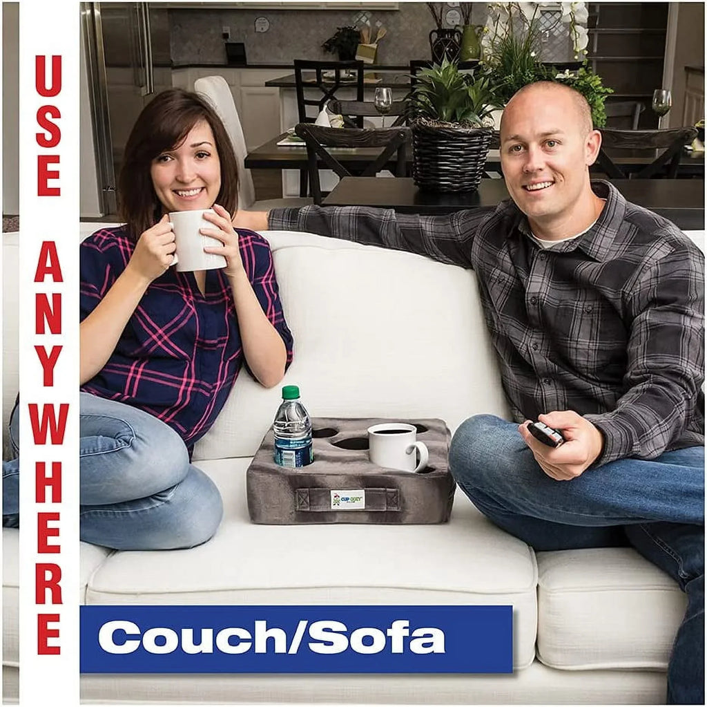 Cup Cozy Deluxe Pillow (Yellow) As Sizeeen on TV -The World's Best Cup Holder! Keep Your Drinks Close and Prevent Sizepills. Use it Anywhere-Couch, Floor, Bed, Man cave, car, RV, Park, Beach and More!