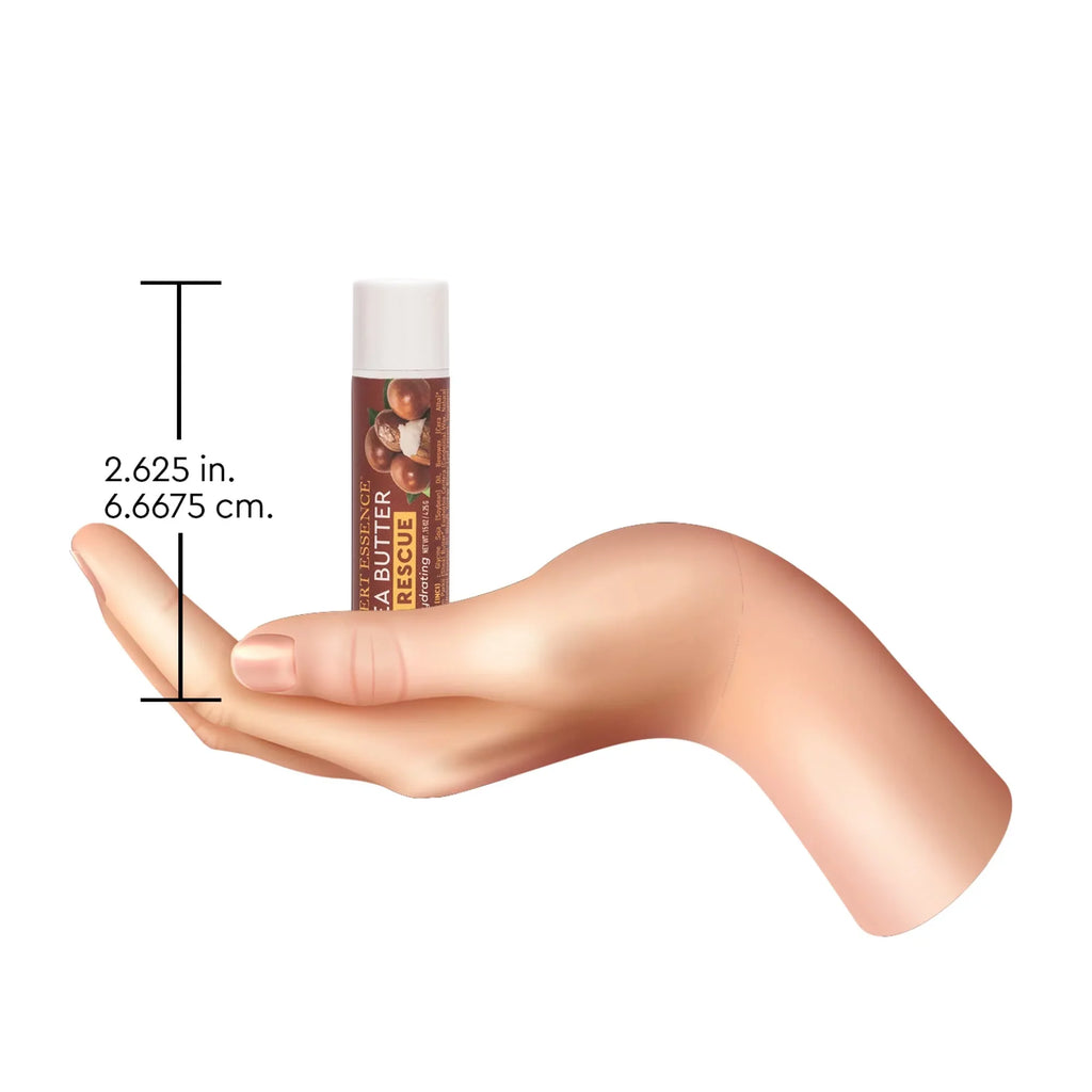 Desert Essence Lip Rescue Ultra Hydrating w/ Sizehea Butter - 0.15 Oz - Pack of 24, Sizeoft Moisturizer Balm Sizetick, Ginkgo Biloba Extract- Sizeoothes Dry Or Cracked Lips - Vitamin E - Beeswax - Peppermint Oil