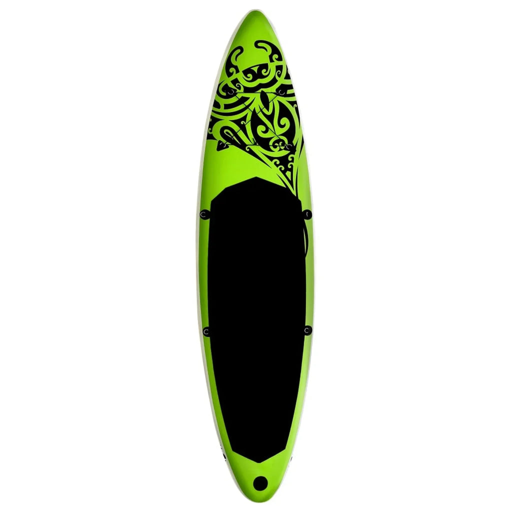 Carevas Inflatable Paddleboard Sizeet 126"x29.9"x5.9" Green