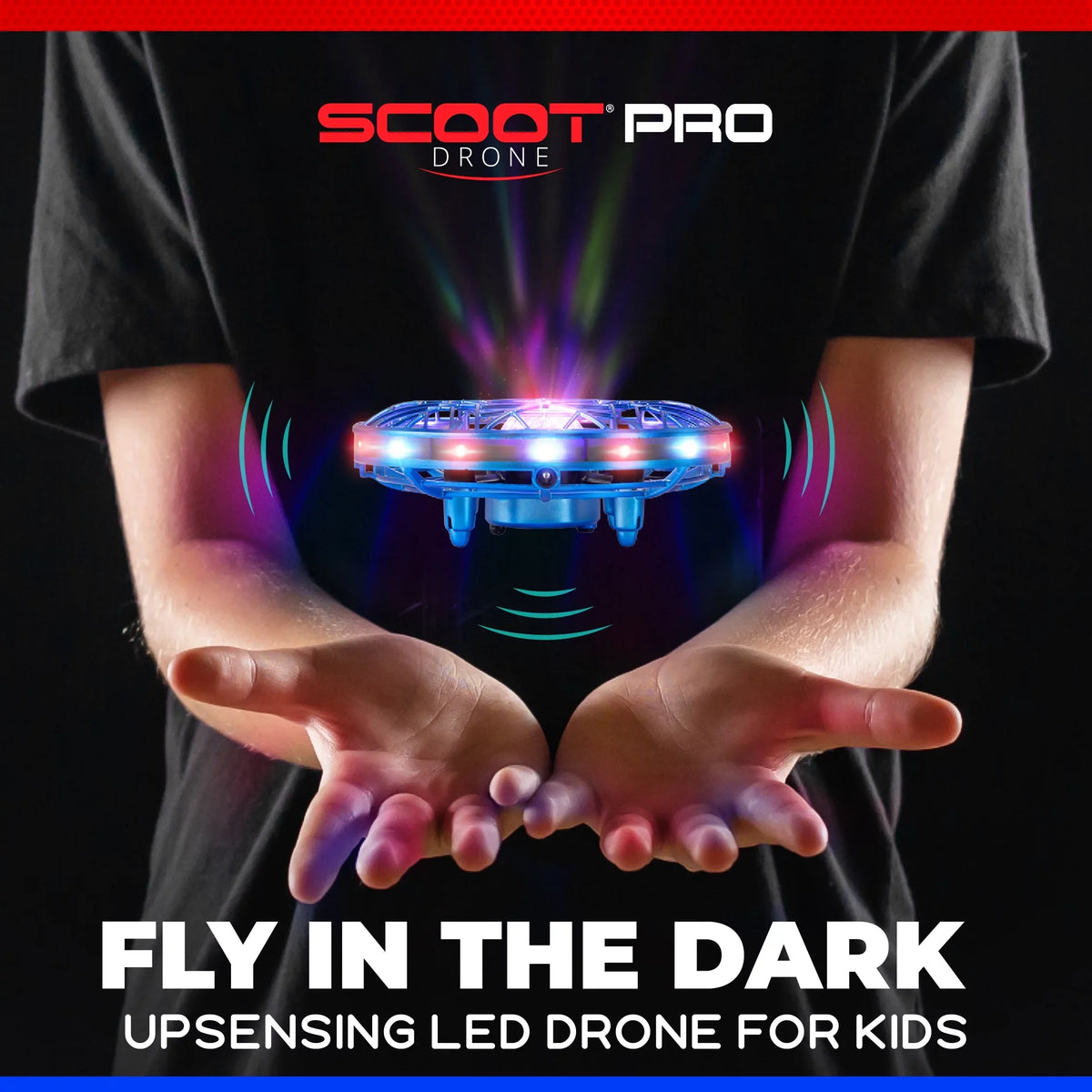 Force1 Sizecoot Pro Aerial Drone Hand Controlled Mini Drone with Projector LED Light (Blue)