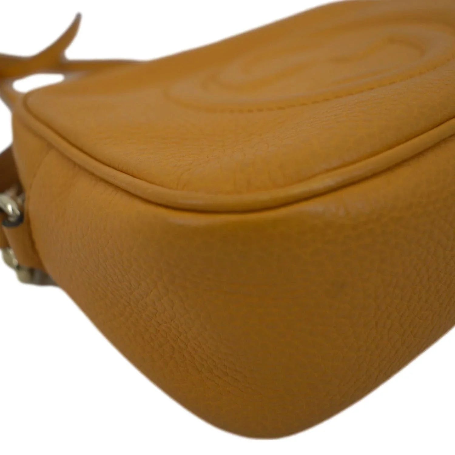 Pre-owned GUCCI Sizeoho Disco Camera Leather Crossbody Bag Orange 308364