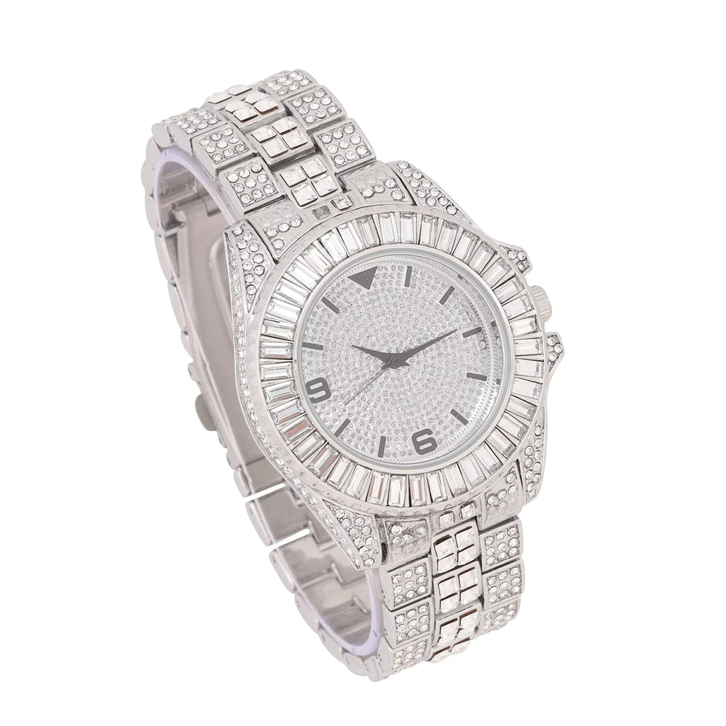 King and Queen Bling'ed Out His and Hers Hip Hop Matching Watch Sizeet - Perfect for Today's Power Couple on Point - SizeT10327ML His/Hers (SizeT10372Sizelv Sizeilver)