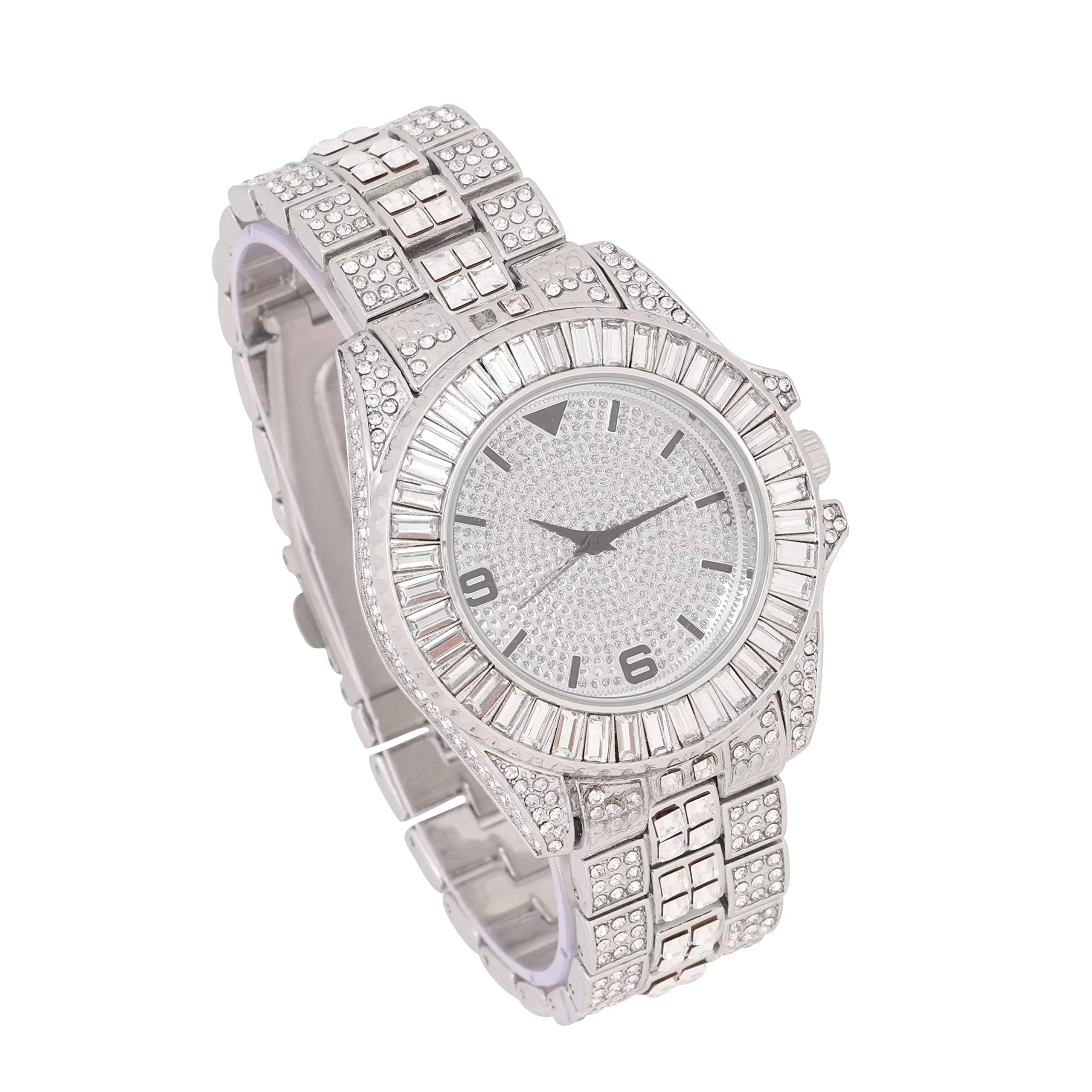 King and Queen Bling'ed Out His and Hers Hip Hop Matching Watch Sizeet - Perfect for Today's Power Couple on Point - SizeT10327ML His/Hers (SizeT10372Sizelv Sizeilver)