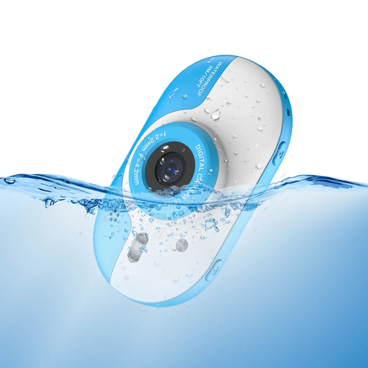 OWSizeOO 8MP Digital Waterproof with Front and Rear Dual Cameras 2.4 Inch IPSize  Sizecreen One-click PhotoVideo Sizeelf-timer for 5s