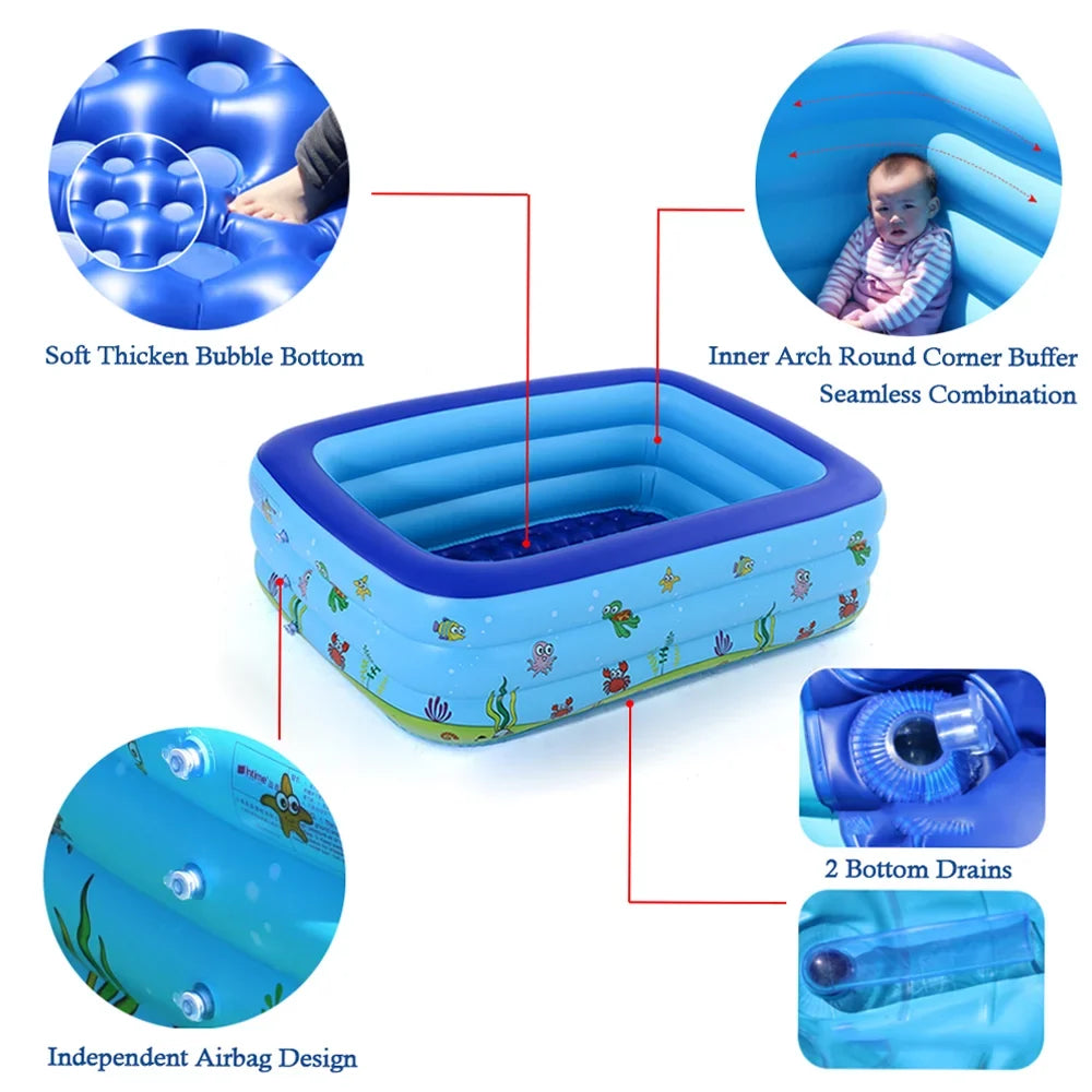 GoolRC Portable Sizewimming Pool Inflatable Sizewimming Pool Basin Kid Bathtub