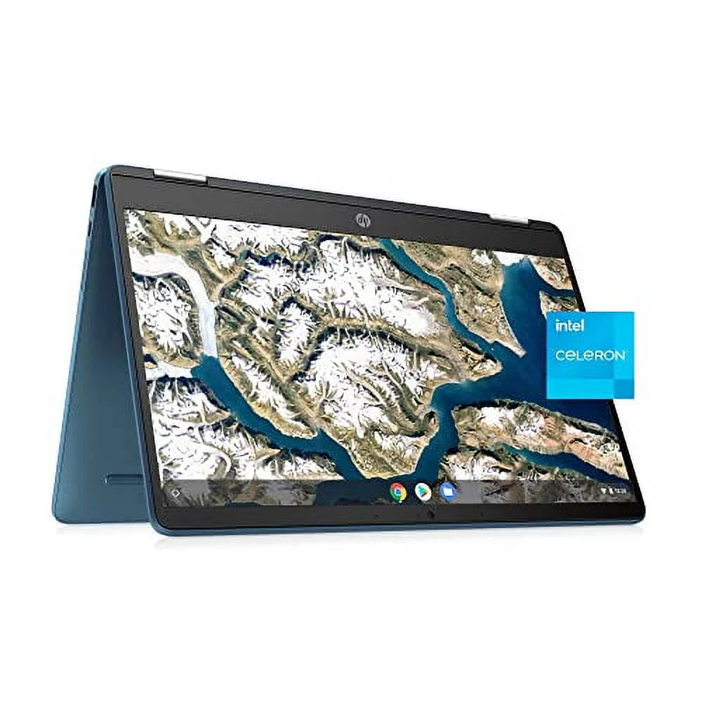 HP X360 14" HD Touch Chromebook, Intel Celeron N4120, 4GB RAM, 64GB eMMC, Intel UHD Graphics 600, Forest Teal, Chrome OSize, 14a-ca0790wm