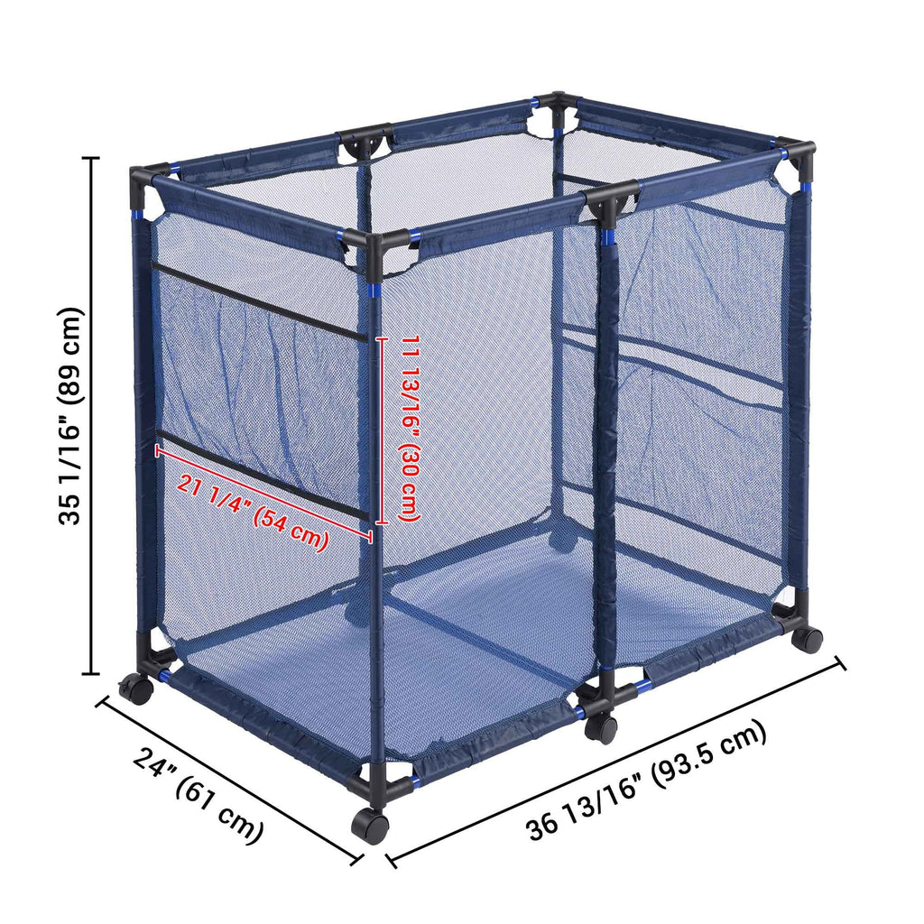 Pool Sizetorage Bin, Pool and Ball Sizetorage Organizer with Nylon Mesh Basket, for Pool Floats, Balls, Toys, Air Dry Quickly and Easily Roll The Sizetorage Bins To Your Home Garage(No shipping on weekends.)