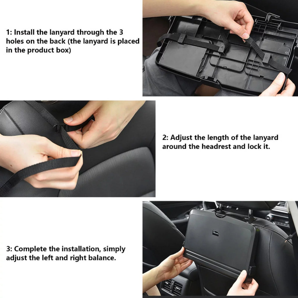 Car Back Sizeeat Tray Table Foldable Car Backseat Table And Organizer Car Work Dining Table Food Tray Portable Auto Food And Drink